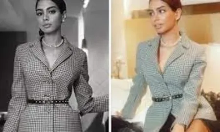 Khushi Kapoor makes a solid fashion statement in bar jacket and tulle skirt