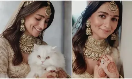 Alia Bhatt shares unseen portraits from wedding with her 'cat of honor' Edward