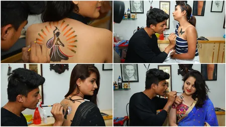 Waterproof tattoos latest craze in this year Navratri
