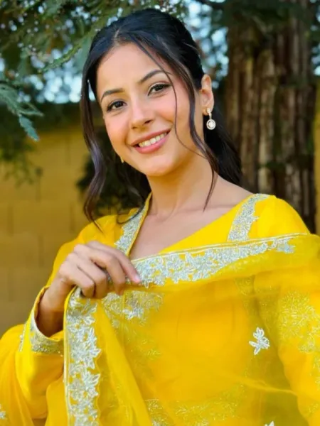 Shehnaaz Gill Shimmers in Yellow
