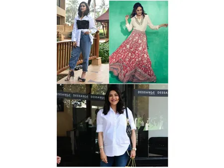 Different ways to style a white shirt