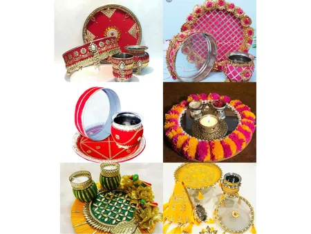 Ideas For Decorating Karwa Chauth Thali