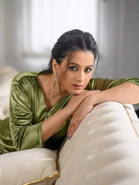 Prajakta Gaikwad Green Dress