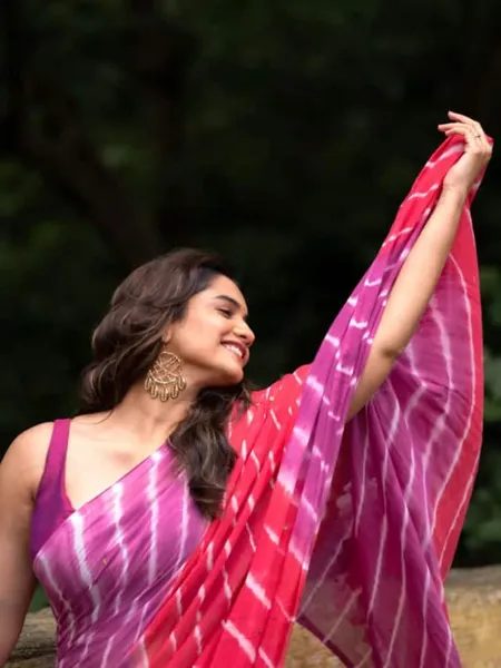 Hruta Durgule Saree Look