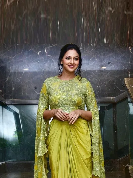 Tejashri Pradhan Green Dress