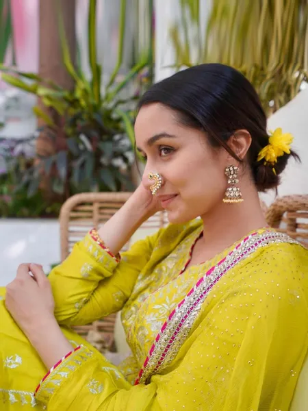 Shraddha Kapoor Green Anarkali Dress