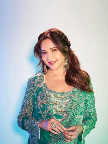 Madhuri Dixit Green Dress