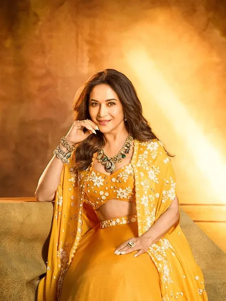 Madhuri Dixit Yellow Lehenga