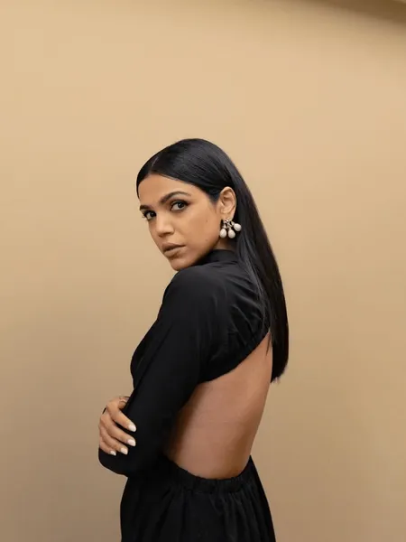 Shriya Pilgaonkar Black Backless Dress