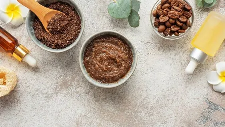 coffee powder. skincare