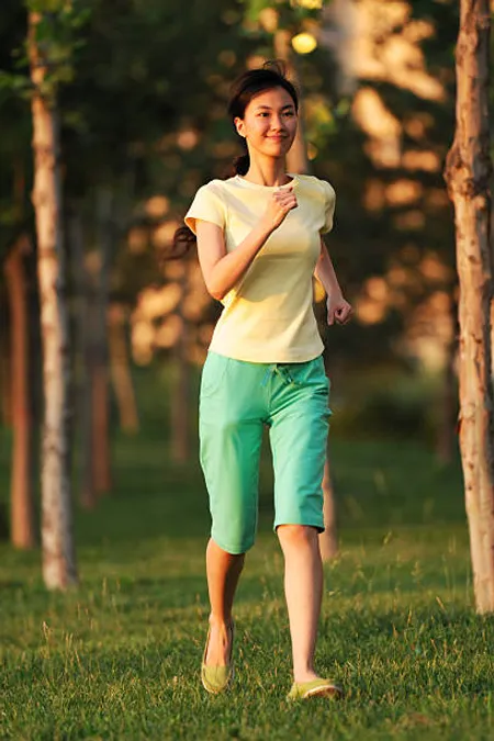 walking on grass