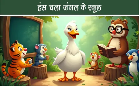 जंगल की कहानी : हंस चला जंगल के स्कूल