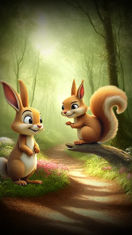 खरगोश और गिलहरी की अनोखी यात्रा