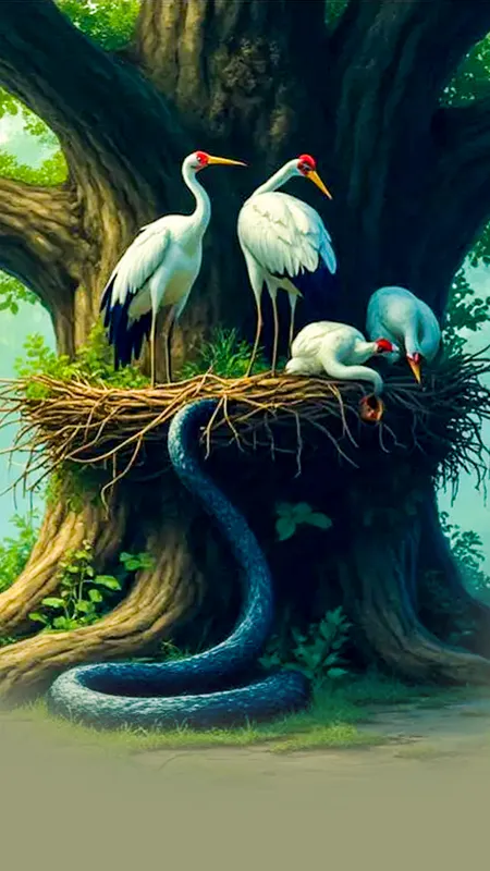 जंगल कहानी : मूर्ख बगुला और चालाक केकड़ा