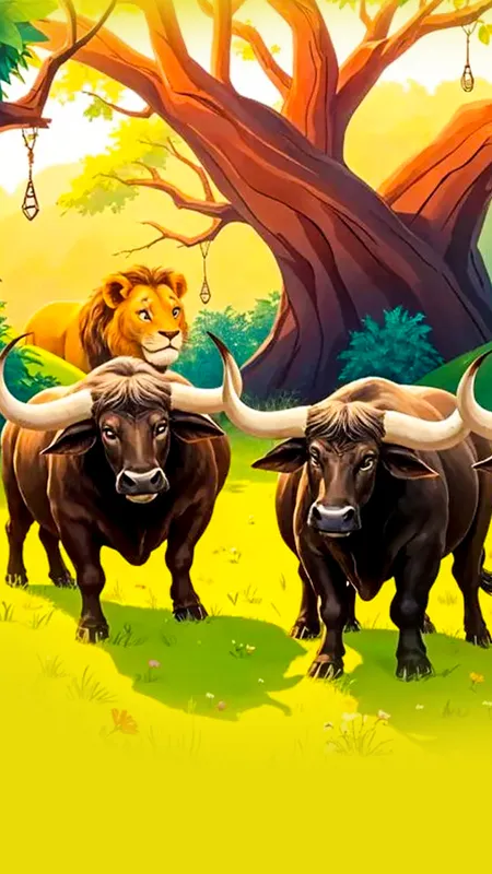 शेर और तीन बैलों की कहानी: एकता में शक्ति