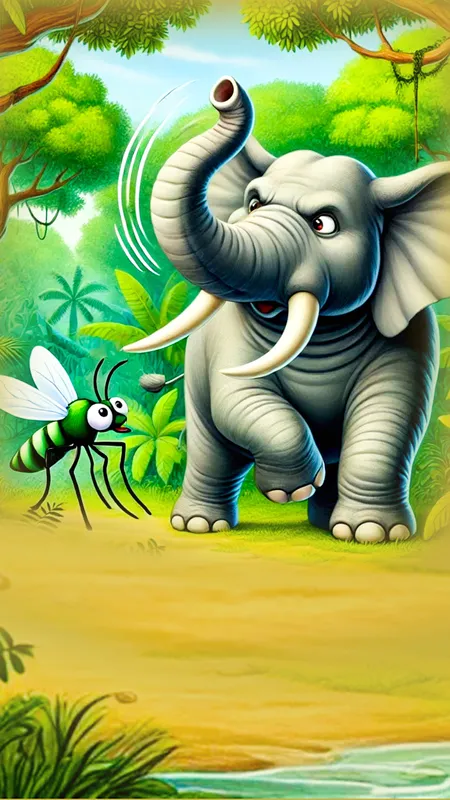 जंगल कहानी : बड़का हाथी और नन्हा मच्छर