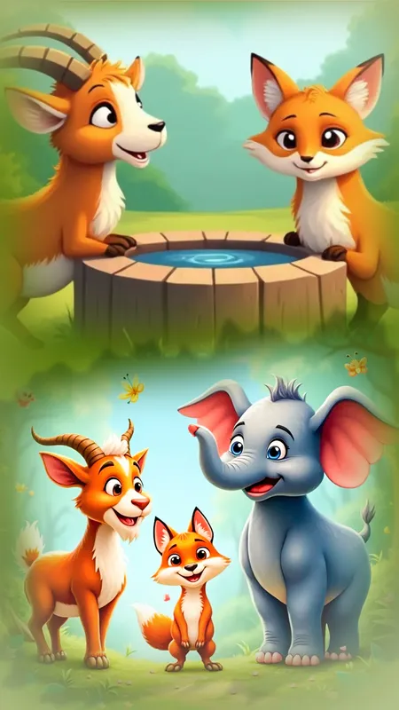 Jungle Story : लोमड़ी और बकरी की समझदारी