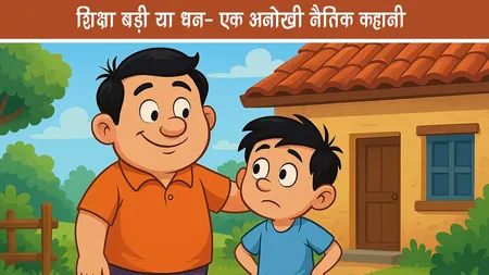 शिक्षा बड़ी या धन: एक अनोखी नैतिक कहानी