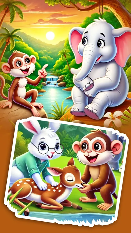 खरगोश चिंटू और बंदर मोंटी की दोस्ती