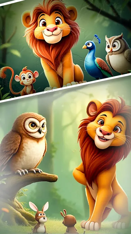 जंगल की मजेदार सीखभरी कहानी - शेर की दुम हुई गायब