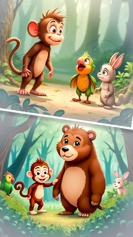 गहरे जंगल का राज़: एक नई दोस्ती की कहानी