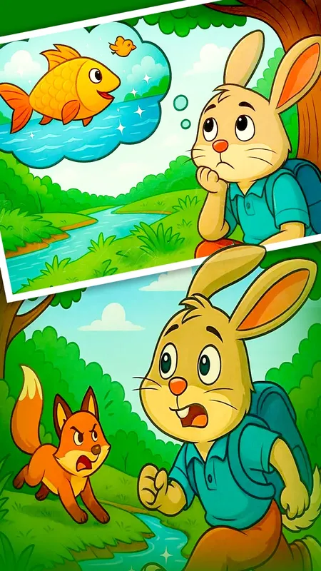 खरगोश की रोमांचक यात्रा-बच्चों के लिए एक मजेदार कहानी (The Rabbit's Exciting Journey - A Fun Story for Kids)