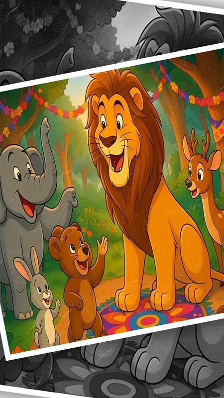 जंगल के राजा का जन्मदिन: एक मजेदार और जंगल कहानी | Best Hindi Jungle Story for Kids