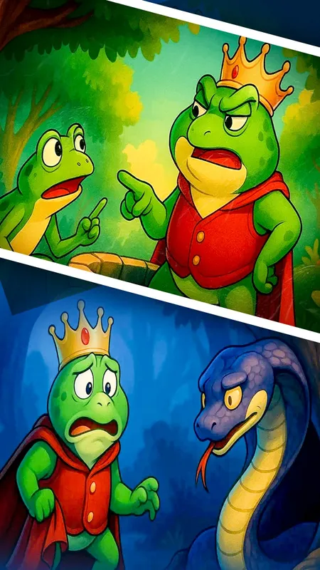 प्रतिशोध की अग्नि: मेंढक राजा और सर्प का घातक समझौता | अहंकार का पतन