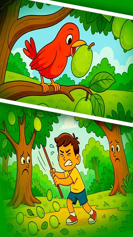 बुलबुल और अमरूद का पेड़ – सबक सीखने की अनोखी दोस्ती