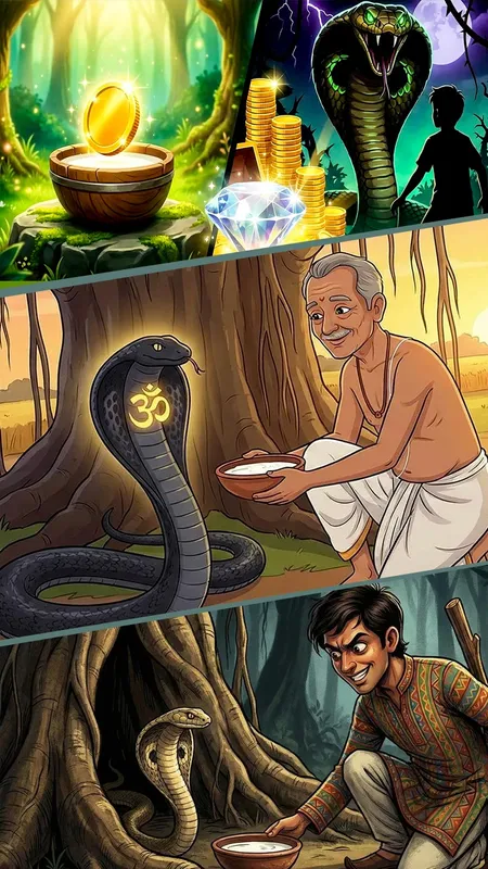 ब्राह्मण और सर्प की कहानी: लालच और अटूट भरोसे का सबक