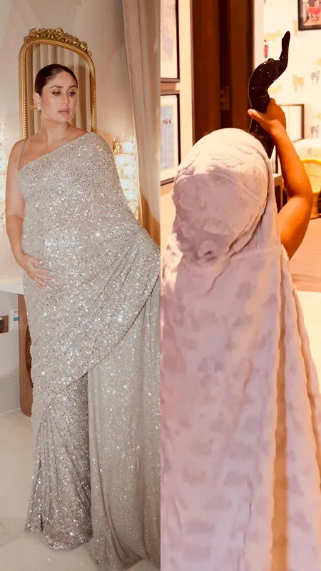 करीना के फिल्मफेयर अवार्ड को बेटे जेह ने समझा अपना, देखें फोटो