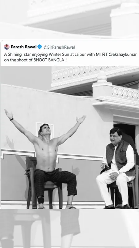 अक्षय और परेश रावल ने 'भूत बंगला' के सेट से साझा किया मजेदार BTS पल