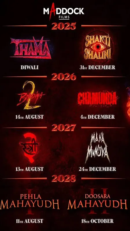 मैडॉक फिल्म्स ने 'स्त्री 3', 'मुंज्या 2' की घोषणा की