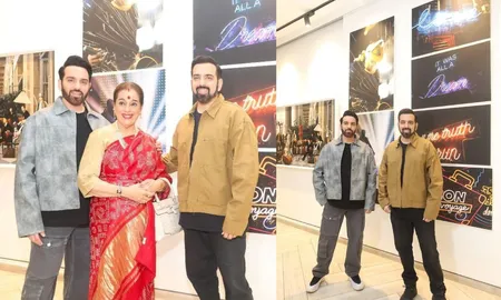 लव सिन्हा और कुश सिन्हा द्वारा सह-आयोजित HoC x Designera’s The Art of Confluence classy शो में पूनम सिन्हा गर्व से अभिभूत थीं