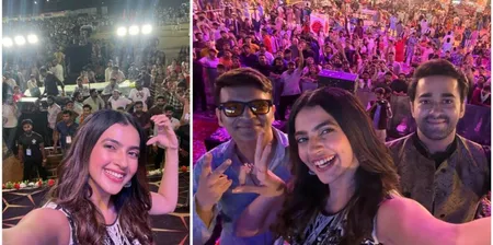 कशिका कपूर Aayushmati Geeta Matric Pass के प्रचार के लिए सूरत पहुंची