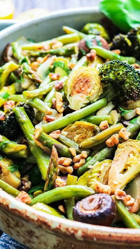 green vegetables cooking