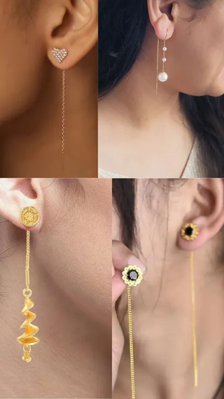 सूट से लेकर साड़ी तक हर लुक के लिए परफेक्ट है ये सुई धागा ईयररिंग्स, देखें...