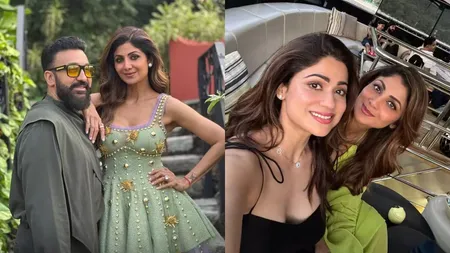 Raj Kundra showered love on Shilpa Shetty birthday Shamita also wished her in special way...............