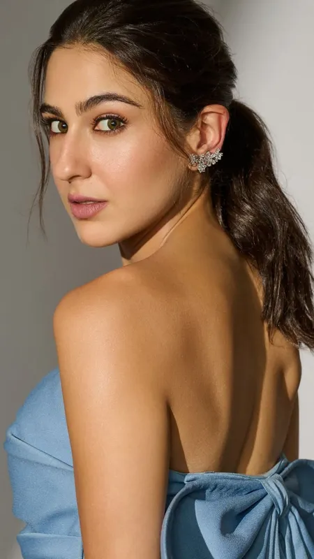 Sara Ali Khan Looks Enchanting in a Blue Dress with a Princess-Style Bow