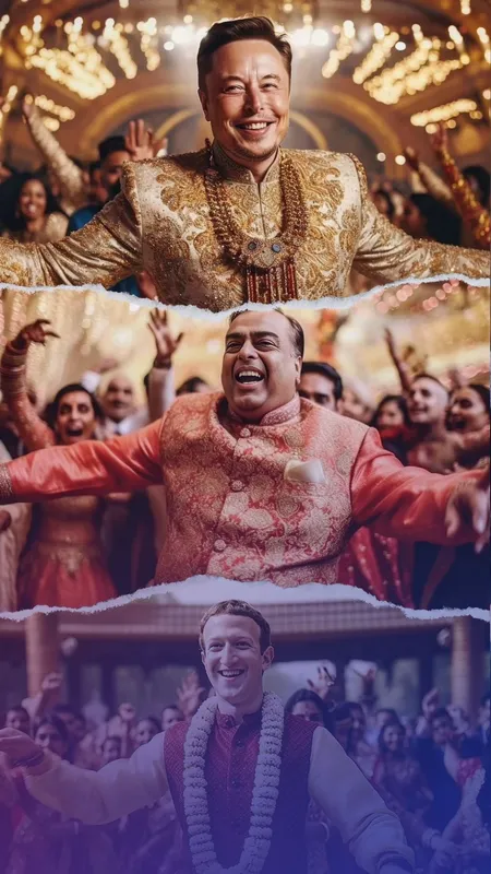 Billionaires around the world attending an Indian Wedding