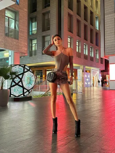Mouni Roy bold stylish look on Dubai Streets