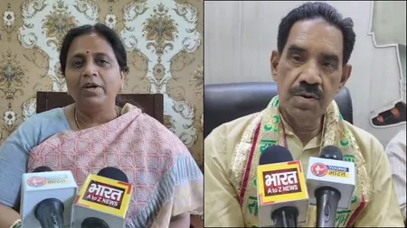 पीएम के दौरे पर बातचीत करते विधायक नीलिमा कटियार और बीजेपी उत्तर के जिलाध्यक्ष अनिल दीक्षित।