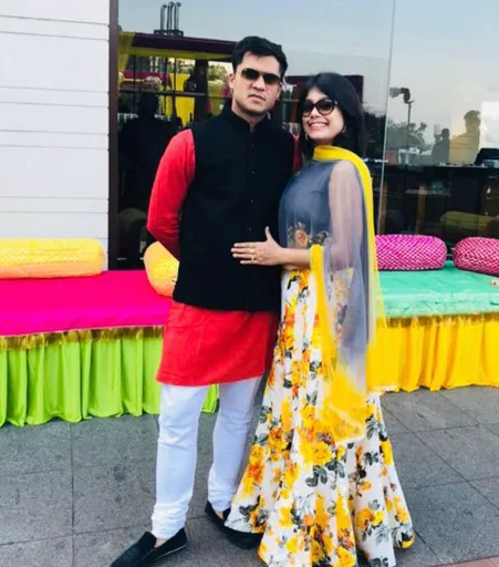IAS Abhilash Mishra with wife