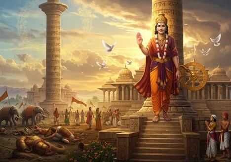 अशोक का धम्म: शांति का मार्ग - सिद्धांत और प्रभाव - भारत का सबसे बड़ा  दशकर्म भंडार | Poojn.in