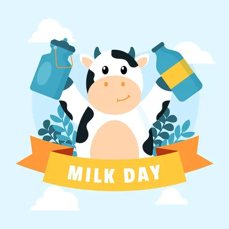 Flat world milk day illustration | मुफ्त वेक्टर