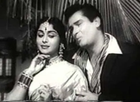 Saroja Devi with romantic hero Shammi Kapoor