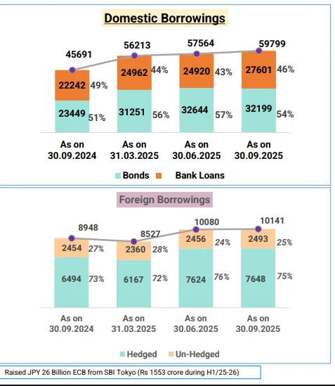 Domestic and foreign borrowing