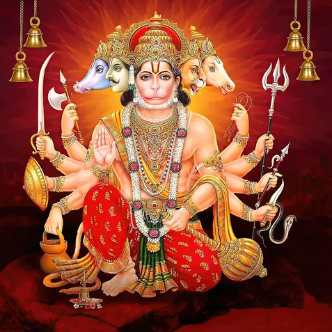 Color Solution Poster Hanuman JI Wallpaper Wall Sticker for Home Décor,  Living Room, Bedroom, Hall, Kids Room, Play Room(Self Adhesive Vinyl and ...