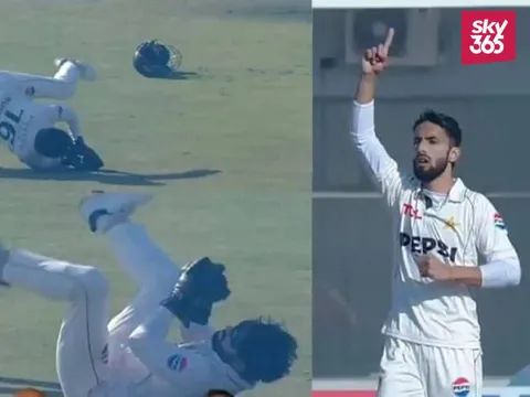Mohammad Rizwan's Stunning Cartwheel Catch Helps Debutant Kashif Ali Shine