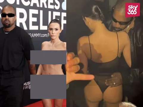 Watch: Kanye & Bianca Go PDA at Grammy's After Party After Bianca Censori's Nude Dress Controversy